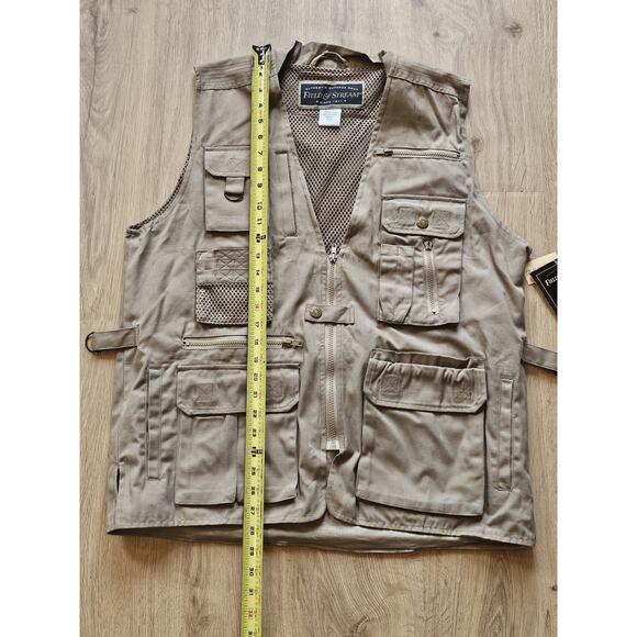 Field and Stream Fishing/Hunting Vest Utility Pockets Men's Large Tan - Picture 5 of 9
